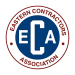 Circular logo with a blue center displaying large white letters ECA. The outer white ring contains the maroon text Eastern Contractors Association, representing professionals in fields such as HVAC. All text is capitalized.