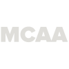 Large, bold, light gray letters MCAA are centered on a plain white background, subtly highlighting the connection to RMB Mechanical.