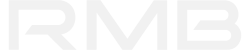 White uppercase letters RMB in a bold, modern font on a transparent background.